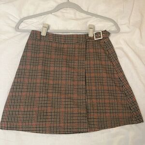 brandy melville plaid mini skirt